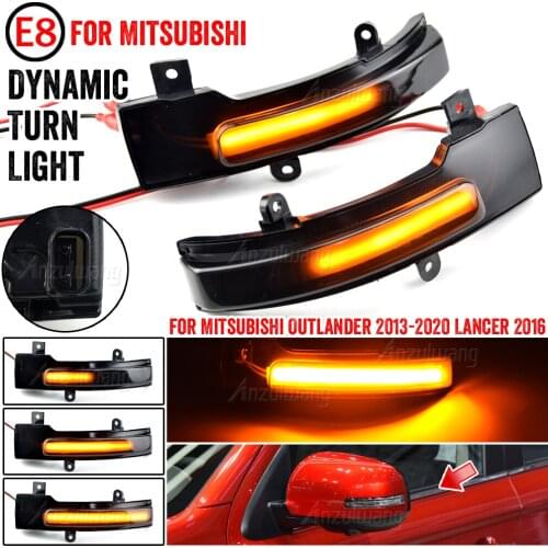 Water Blink Dynamic Flowing Side Mirror LED Turn Signal Light for Mitsubishi Outlander 2013-2020 Lancer 2016 OEM 8351A135