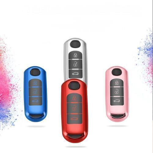 Scratch-resistant New Soft TPU Smart Car Key Case Shell For Mazda2 3 5 6 CX5 CX7 CX9 Miata MX5 Axela Atenza Full Cover Protector