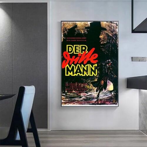 V0334 The Third Man Vintage Classic Movie Wall Silk Cloth HD Poster Art Home Decoration Gift