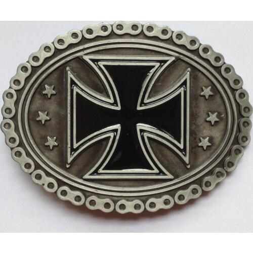 High quality Oval Black Cross Belt Buckle suitable for 4cm wideth belt with continous stock