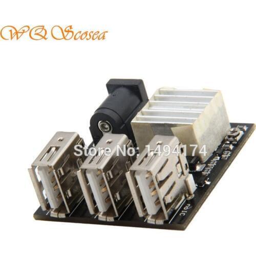 WQScosea Q8S344 DC-DC 7V~14V 9V 12V Step-Down To 5V 8A Power Bank Charger Boost Step Down Converter MiNi 3 USB Charging Module