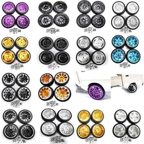 WPL D-12 D12 RC car spare parts modified accessories metal wheel hub soft tire skin tires modification with adapter