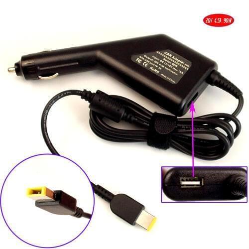 20V 4.5A Laptop Car DC Adapter Charger +USB for Lenovo Thinkpad M490SA-ONE/OWT/BNI M490sA-ITH/ITW M490S S3 S5 U430P S500 S510