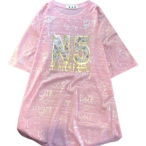 ZuoLnOuBa O-neck Women T Shirt Summer Casual Bicycle Flowers Letters Tees White Loose Mid-length Newly-arrived Tops Female