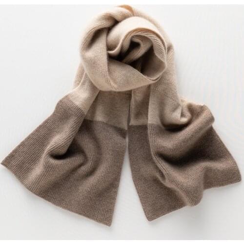 Ladies High Quality Knit Comfortable Warm Thick Long Scarf 100% Goat Cashmere Scarf Women Long Solid Shawl Cashmere Head Scarf