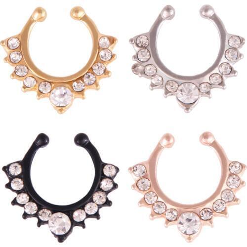 ASHMITA 2019 Rose Gold Studded Nose Ring Gift For Women Fashion Rings Easy To Carry Does Not Hurt The