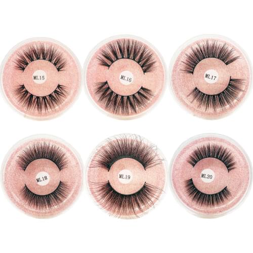 1Pair Mink Eyelashes Natural Long Mink Lashes Natural Dramatic Volume Eyelashes Extension Thick Long 3D False Eyelashes