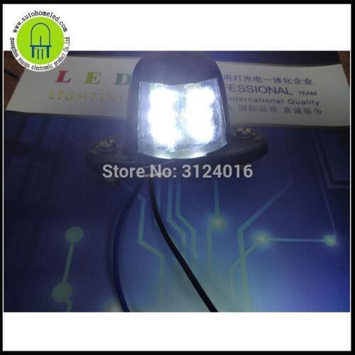 1pc X dahosun Led License Plate Light for 12V 24V Rear Tail 6leds Truck Lorry Trailer Caravan 4x4 and car