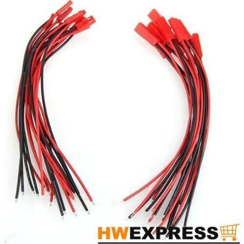 10 Pairs 150mm JST Connector Plug Cable Male+Female for RC Battery