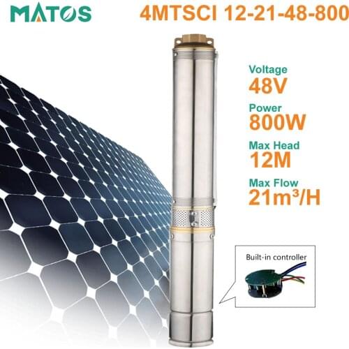 2 inches outlet farm irrigation submersible deep well borehole solar water pump dc 48v brushless