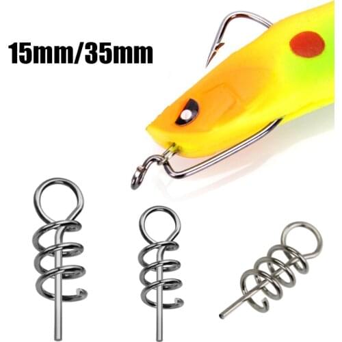 20/50pcs Spring Lock Pin Screw Crank Hook Fishing Connector for Soft Lure High Carbon Steel Fishing accessories