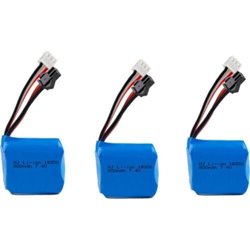7.4v 800mAh Li-ion Battery for H100 H102 18350 7.4v Battery for JJRC S1 S2 S3 S4 S5 High Speed RC boat Spare Parts 1pcs to 10pcs