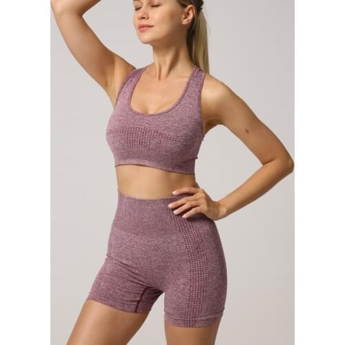 9 Colors Seamless Yoga Set Sport Set Women Fitness Gym Clothing Padded Sports Bra High Waist Gym Shorts Gym Set Sports Suits