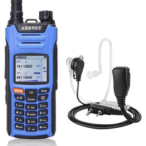 ABBREE AR-F6 Walkie Talkie 6 Bands Dual Display Dual Standby 999CH Multi-functional VOX DTMF SOS LCD Color Display radio+headset