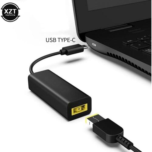 DC USB Type C Male Power Charger Converter Adapter for Lenovo Dell Hp Asus Laptop Connector 20V 2.25A Square 5.5*2.5mm Plug