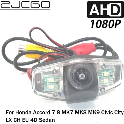ZJCGO Car Rear View Reverse Backup Parking Reversing Camera for Honda Accord 7 8 MK7 MK8 MK9 Civic City LX CH EU 4D Sedan