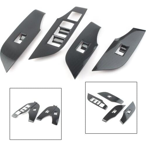 Car Interior Window Lift Switch Panel Decorate Cover Trim For Toyota RAV4 RAV 4 2019 2020 RHD Stainless Steel Car Accessories