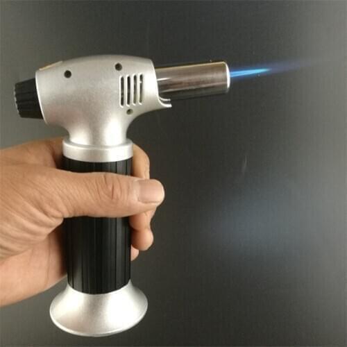 Butane Torch Refillable Kitchen Torch Adjustable Flame for DIY Creme Brulee BBQ Baking Butane Gas Not Included