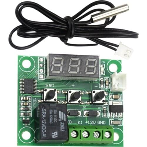 1Pcs XH-W1209 Thermostat DC12V Mini Regulator Digital Temperature Controller For Incubator Temp Control Switch Plate Red light