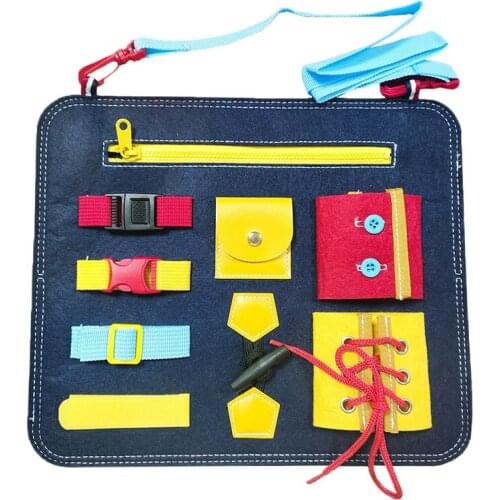 Kids Montessori Toys Baby Busy Board Buckle Training Essential Educational Sensory Board For Toddlers Ntelligence Developing