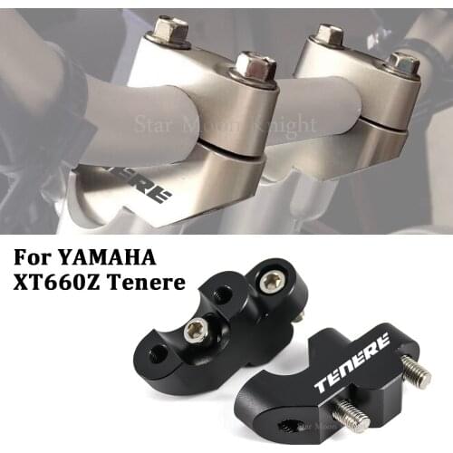 For YAMAHA XT660Z Tenere XT 660 Z Motorcycle Accessories HandleBar Riser Handle Bar Mount Clamp Adapter 22mm 7/8" CNC aluminum