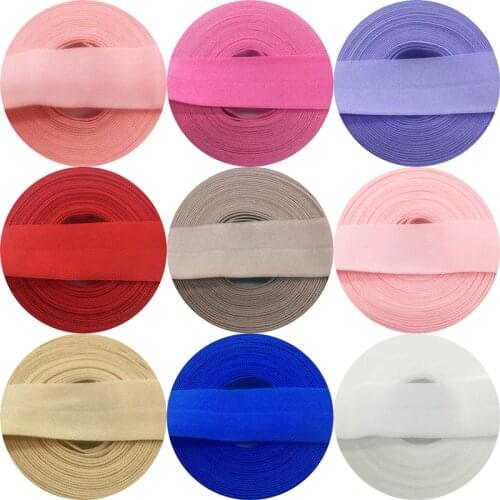 5yards 20mm Elastic Band Multicolor Fold Over Spandex Elastic Ribbon For Sewing Lace Trim Waist Band Childrens Hair Accessory