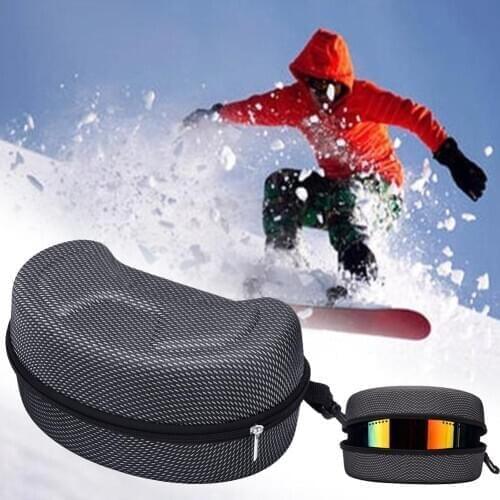 EVA Skiing Eyewear Case Snowboard Goggles Sunglasses Zipper Hard Box Holder
