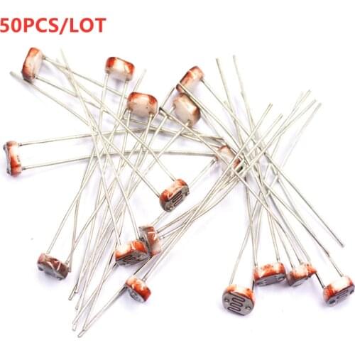 50PCS/LOT 5537 Light Dependent Resistor LDR 5MM Photoresistor Wholesale and Retail Photoconductive Resistance