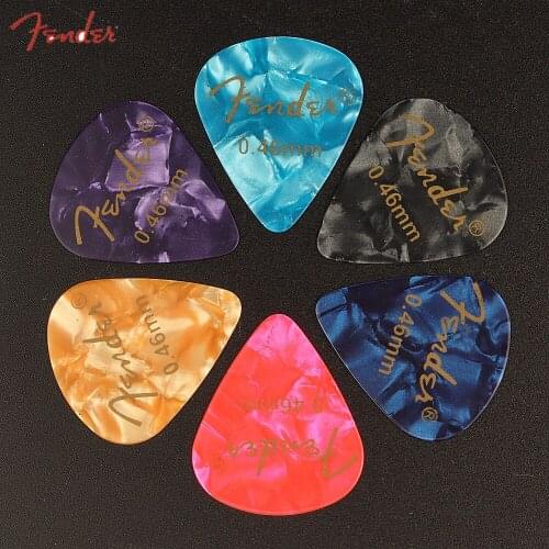 6 Pcs Fender Celluloid Guitar Picks Mediator Thickness 0.46 0.71 0.81 0.96 MM Color Random Universal For All Guitar Accessories
