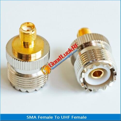 SMA To UHF PL259 SO239 Connector Coax Socket UHF Female To SMA Female Plug UHF - SMA Brass Straight RF Coaxial Adapters