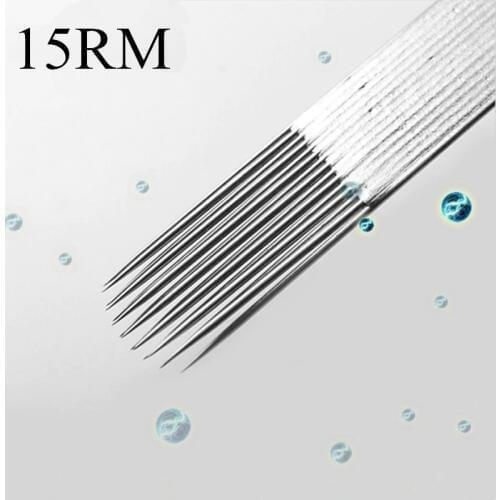 Box Of 50pcs Disposable Sterilized 15RM Tattoo Needles (15 Curved Magnum) Wholesale Supply