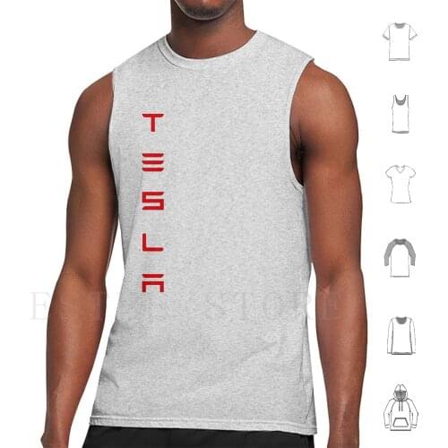 Tesla Type Red Tank Tops Vest Sleeveless Tesla Tesla Motors Tesla Red