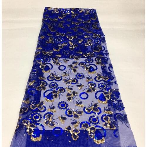 Silver African Sequins Lace Fabric French Embroidery Sequin Tulle Fabric African Lace Fabric For Aso Ebi Wedding