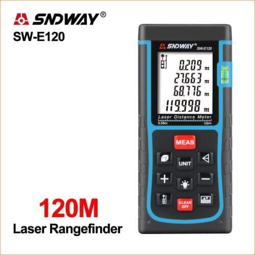 SNDWAY Laser Rangefinder Distance Meter Hunting Rangefinder Range Finder Digital Mini Handheld SW-E120/150 Laser Distance Meter