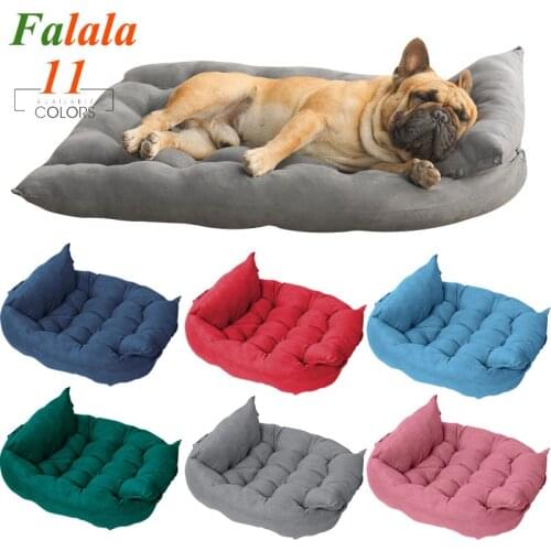 Dog Bed Multipurpose Folding Square Winter Warm Pet Puppy Cotton Kennel Mat Washable Pet Products For Dog Small Medium Large Dog