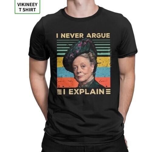 Men Downton Abbey Violet Crawley T Shirt Dowager Maggie England London Smith Cotton Tops Short Sleeve Tees Plus Size T-Shirts
