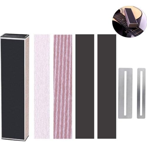 Guitar Fret Wire Sanding Stone Protector Kit Finger Plate Radian Polishing DIY Luthier Tool Guitar Bass Parts & Accessories