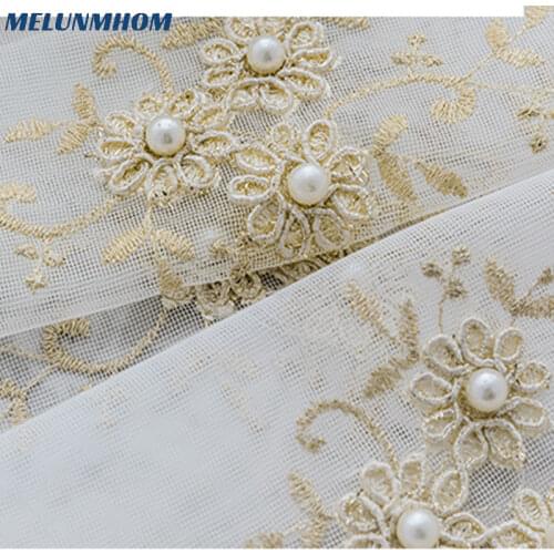 Time-limited Hot Sale Living Room Cortina European Golden Wire Tulle For Living Room Bedroom Vertical Screen Curtain Sheer