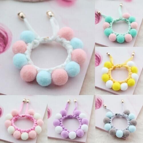 Handmade Plush Balls Stitching Collar Cat Dog Collar Anti Bite Dog Collar Neck Ring Dog Cat Neck Strap Scarf Bib Pet Supplies