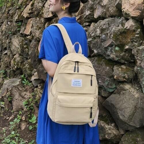 Backpacks School Bag Women Bags High Capacity Fashion Nylon Multi-Use Softback Casual Handle Women Backpack For Teenage Girls