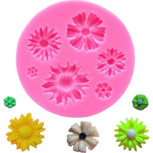 Sunflower Silicone Fondant Cake Decorating Mold Epoxy Resin Chocolates Molds Baking Tools Kitchen Accessories