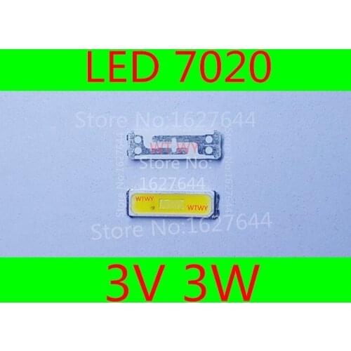 500Pcs 7020 3V 3W LED backlight cool white backlight light strip light emitting diode for SAMSUNG LCD backlight TV application