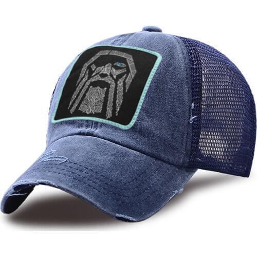 Outdoor Casual Baseball Cap Adjustable Mesh Snapback Hats Odin Vikings Vintage Print Trucker Hat Street Sports Baseball Caps