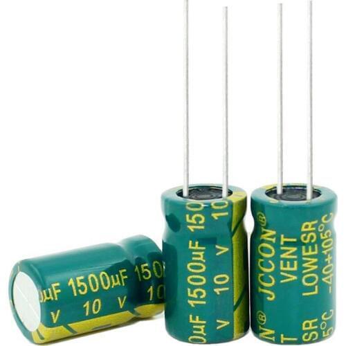 100UF 680UF 1000UF 1500UUF 1800UF 2200UF 3300UF 100V 35V 25V 16V 6.3V 10*20MM high-frequency Electrolytic Capacitor