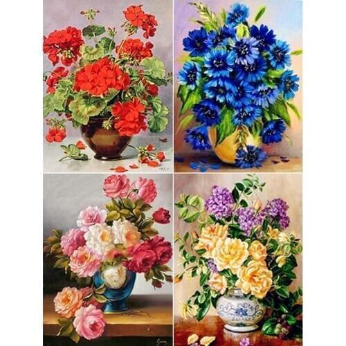 XUEQIXIAOZU Full Flower Landscape Square/Round Diamond Painting 5D DIY Diamond Mosaic Home Decoration Gifts New Explosion