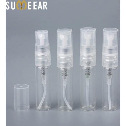 100Pieces/Lot 3ml mini Perfume glass Spray Bottle Refillable Empty Bottles Cosmetic Containers Portable Perfume Atomizer Sample