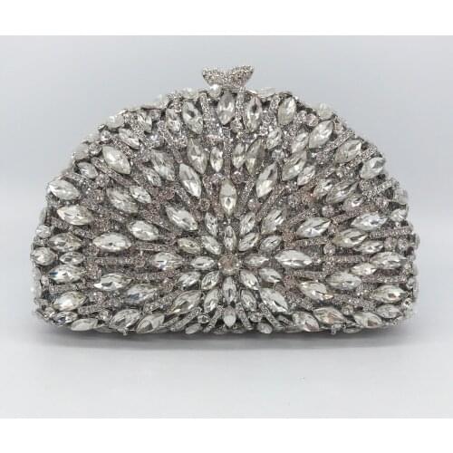 16x10.5CM A Hollow Metal Diamond Dinner Bag Women Banquet Dress Full Of Diamonds And A Hand Bag a6781