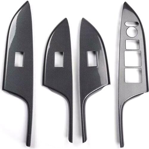 4Pcs/set Car Door Armrest Window Lift Switch Panel Cover Trim Styling For Honda Accord 9th 9.5th Interior Auto Moldings