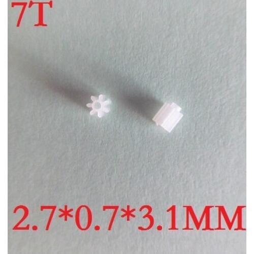 5PCS Free Shipping 7T Main Motor Gear 2.7*0.7*3.1MM Rc Car Boat Helicopter Rc Spare Part Parts Accessories