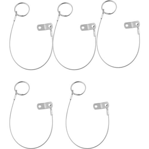 5 Pcs. Stainless Steel Quick Release Pin With 15cm Steel Wire Rope For Boat Deck Hinge And Bimini Top